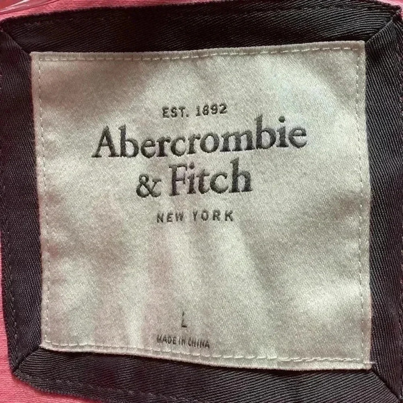 NWT Abercrombie & fitch Washed salmon 🍣 pink Womens Size Large Cropped Jacket - Picture 4 of 7
